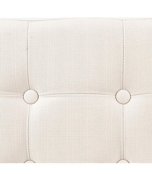 ATMOSPHERA - 2 en 1 Pouf pliant double et coffre de rangement Beige aspect Lin 76 x H 38 cm - large