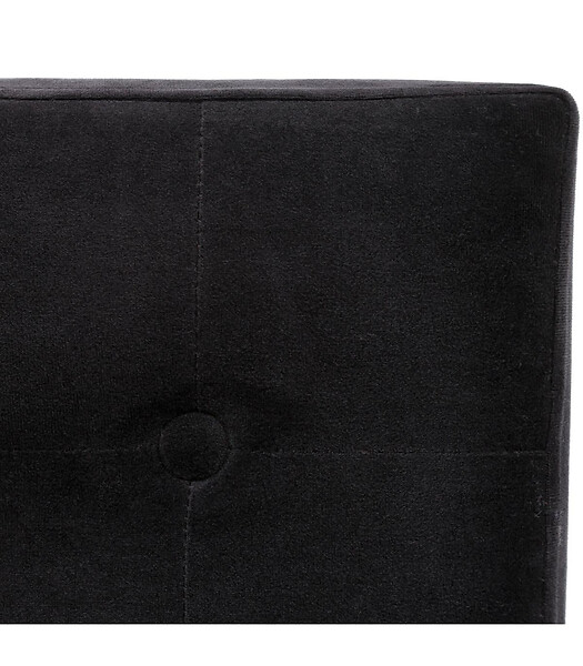 ATMOSPHERA - 2 en 1 Pouf pliant et coffre de rangement Velours Noir 38 x 38 cm - large