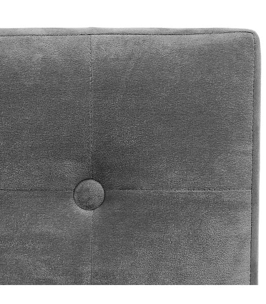 ATMOSPHERA - 2 en 1 Pouf pliant et coffre de rangement Velours Gris  38 x 38 cm - large