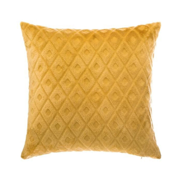ATMOSPHERA - Coussin déhoussable Ocre motif en relief 40 x 40 cm - large