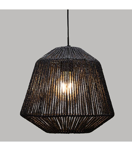 ATMOSPHERA - Luminaire Suspension Corde D 29 cm Noir - large