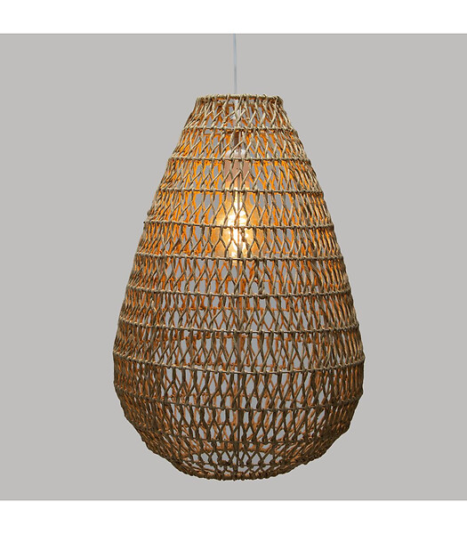 ATMOSPHERA - Luminaire Suspension en Métal & Corde D 37.5 cm Beige - large