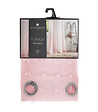 ATMOSPHERA - Voilage à œillets Rose motif petits pompons 140 x 240 cm - vignette