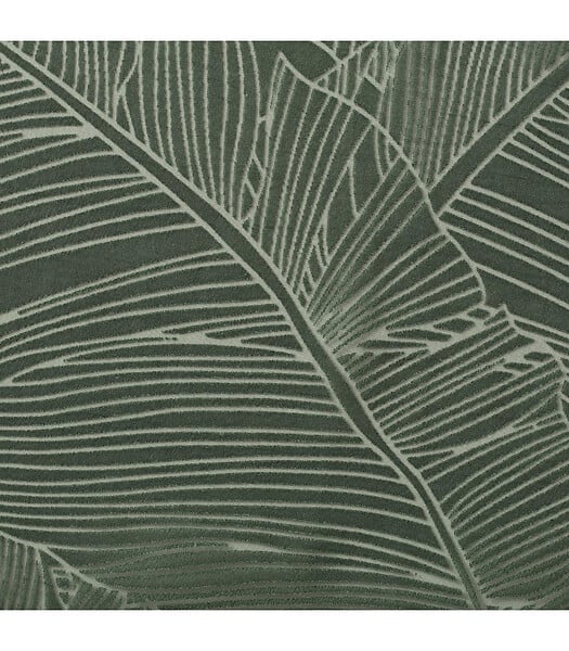 ATMOSPHERA - Voilage à œillets Vert motif Feuille 140 x 240 cm - large
