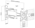 MB GEROA - Support Mural Inclinable/orientable Pour écran 23 à 42 - H2342-3A - vignette
