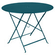 FERMOB - Table de jardin Bistro - Bleu acapulco - 4 personnes - vignette