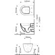 PLANETE BAIN - Cuvette WC suspendu sans bride semi carénée Samara, abattant slim frein de chute déclipsable - vignette