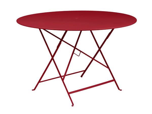 FERMOB - Table de jardin acier Bistro – Piment – Diam.117xH.74cm - large