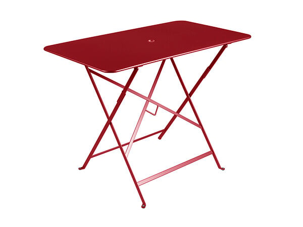 FERMOB - Table de jardin Bistro - Rectangle - Acier - Piment - 6 personnes - large