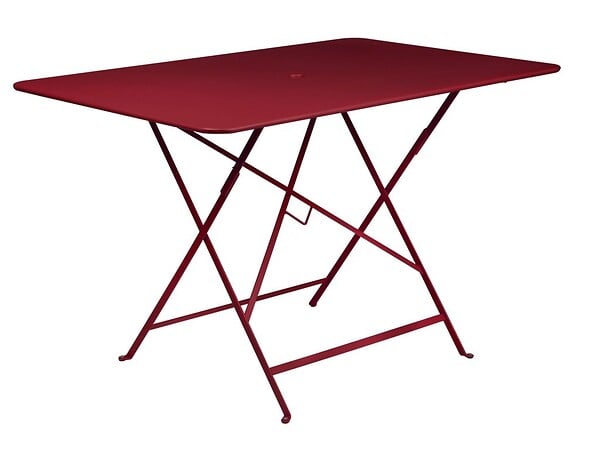 FERMOB - Table de jardin Bistro - Rectangle - Acier - Piment - 6 personnes - large