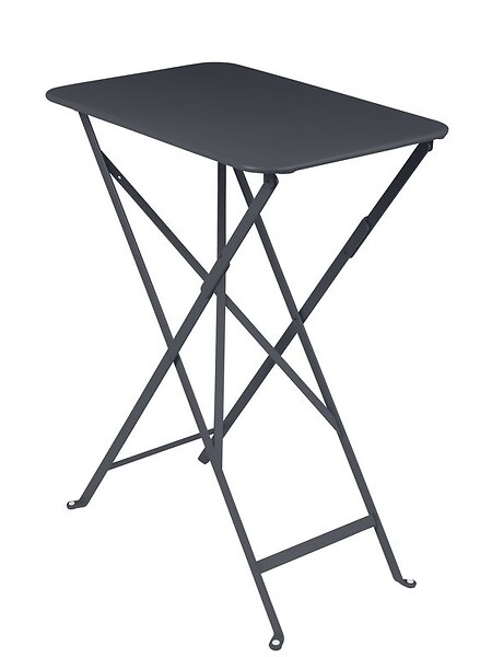 FERMOB - Table de jardin Bistro acier Carbone 2p H.74xL.57xP.37cm - large
