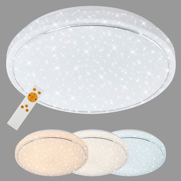 BRILONER - Plafonnier LED Ciel étoilé Classic Blanc 18 W CCT - large