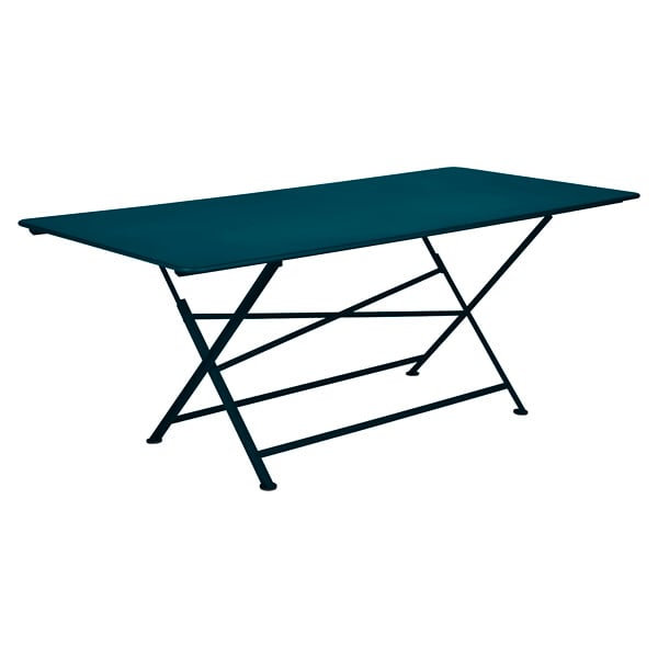 FERMOB - Table de jardin Bistro - Acier - Bleu - 8 personnes - large