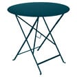 FERMOB - Table de jardin acier Bistro Bleu Acapulco Diam.77xH.74cm - vignette