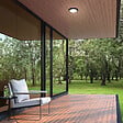 BRILONER - Luminaire extérieur rond LED BRILONER 12W noir avec capteur - vignette