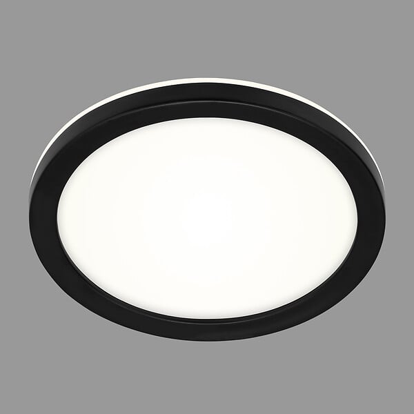 BRILONER - Luminaire extérieur rond LED - Plastique - Noir - 8W - large