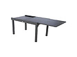 HESPERIDE - Ensemble repas rectangulaire extensible alu Graphite + 10 fauteuils Piazza - Hespéride - vignette