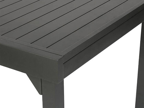 HESPERIDE - Ensemble repas table extensible rectangulaire alu Graphite Piazza + 12 fauteuils Piazza - Hespéride - large