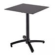 OVIALA - Table de terrasse 60 cm inclinable ardoise gris foncé - Opéra - vignette