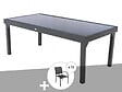 HESPERIDE - Ensemble repas table extensible rectangulaire en verre Piazza + 12 fauteuils Piazza - Hesperide - vignette