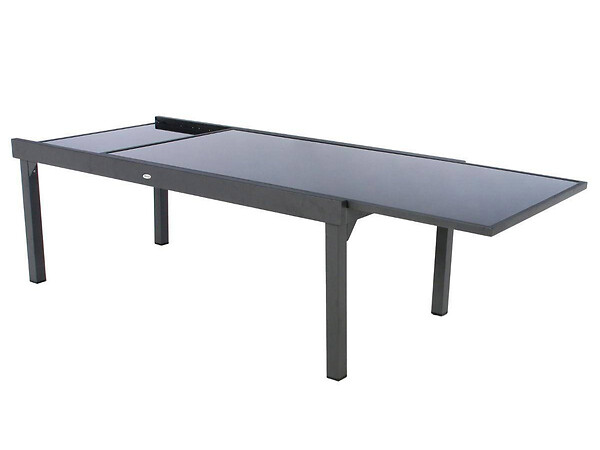 HESPERIDE - Ensemble repas table extensible rectangulaire en verre Piazza + 12 fauteuils Piazza - Hesperide - large