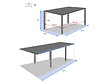 HESPERIDE - Ensemble repas table extensible rectangulaire en verre Piazza + 12 fauteuils Piazza - Hesperide - vignette