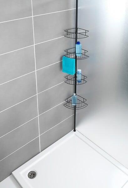 WENKO - Etagère télesc.inox Dolcedo noir - large