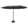 HAPPY GARDEN - Parasol double 2x4m LINAI gris - vignette