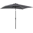 OUTSUNNY - Parasol lumineux rectangulaire inclinable dim. 2,68L x 2,05l x 2,48H m parasol LED solaire métal polyester haute densité gris - vignette