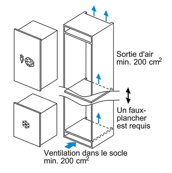 BOSCH - congélateur intégrable 72 l a++ - giv11afe0 - large