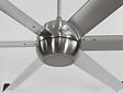 KLASSFAN - Ventilateur de plafond DC argent avec pales en aluminium 236cm et lumière pour 125m2 - vignette