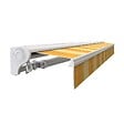 COTE STORE - Store banne manuel Demi coffre 4 x 3 m pour terrasse - Jaune rayé - vignette