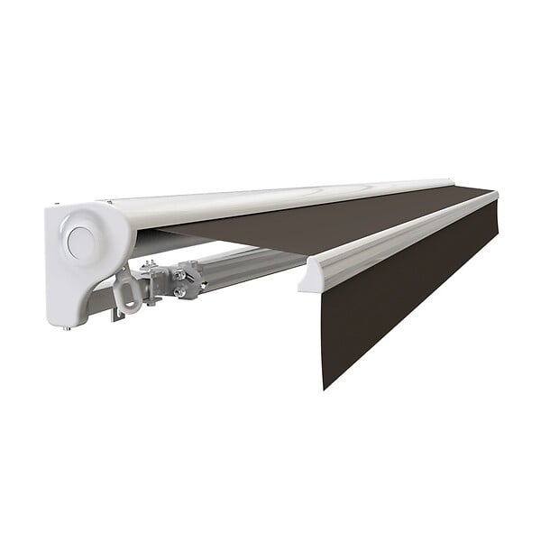 COTE STORE - Store banne motorisé et manuel 3,6 x 3 m Demi coffre pour terrasse - Taupe - large