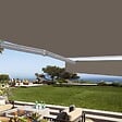 COTE STORE - Store banne manuel Demi coffre 4 x 3 m pour terrasse - Taupe - vignette