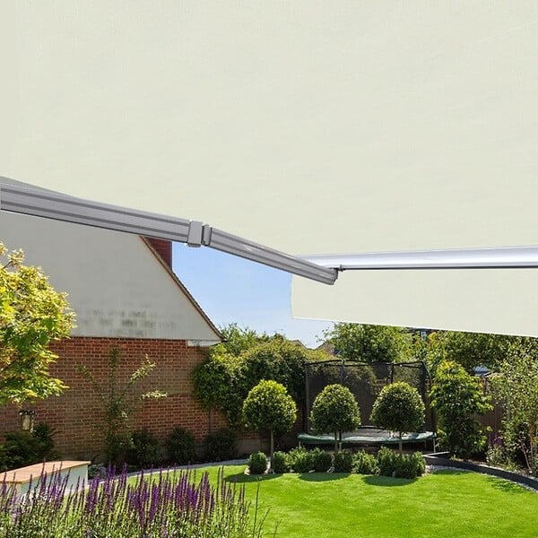 COTE STORE - Store banne manuel 4 x 3 m Monobloc pour terrasse - Écru - large