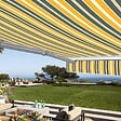 COTE STORE - Store banne manuel Demi coffre 2,5 x 2 m pour terrasse - Gris jaune - vignette
