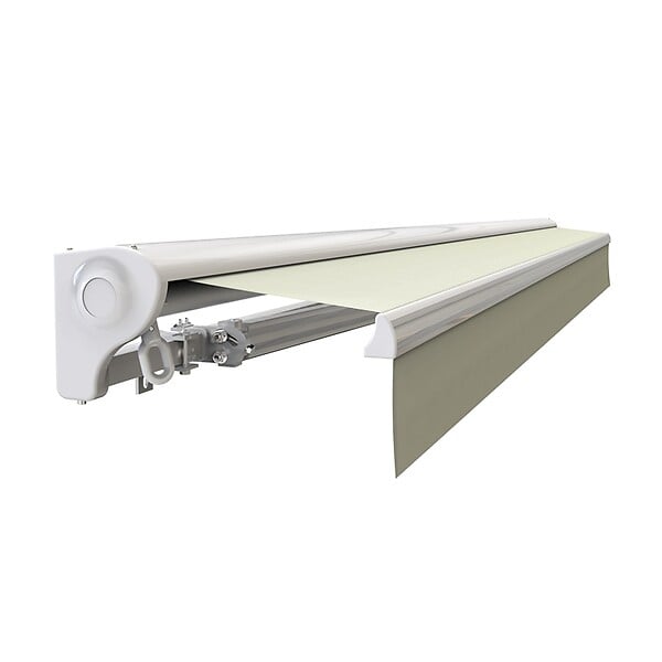 COTE STORE - Store banne motorisé et manuel 4 x 3 m Demi coffre pour terrasse - Écru - large