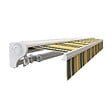 COTE STORE - Store banne motorisé et manuel 4 x 3 m Demi coffre pour terrasse - Gris jaune - vignette