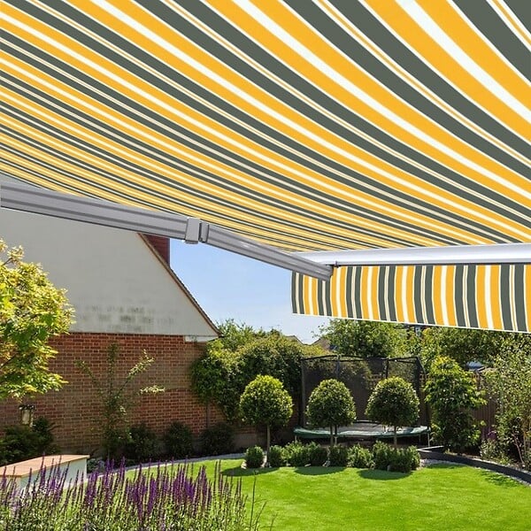 COTE STORE - Store banne manuel 2,5 x 2 m Monobloc pour terrasse - Gris jaune - large
