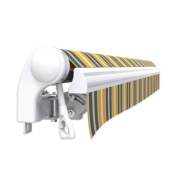 COTE STORE - Store banne manuel 2,5 x 2 m Monobloc pour terrasse - Gris jaune - large