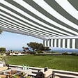 COTE STORE - Store banne manuel Demi coffre 4 x 3 m pour terrasse - Blanc gris - vignette