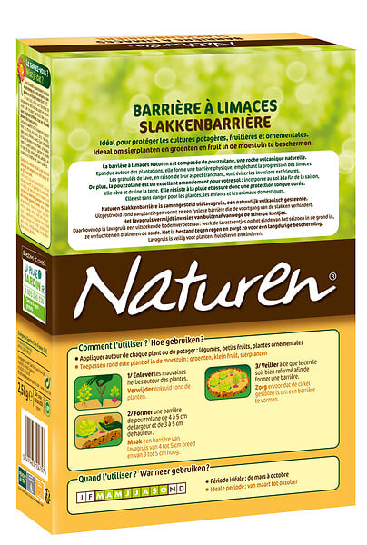 NATUREN - Barrière anti-limaces Naturen - Granulés de pouzzolane - 2,5kg - large