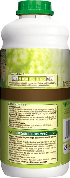 NATUREN - Vinaigre de désherbage multi-usages 1L - large