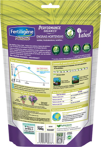 FERTILIGEN - Engrais organique hortensias azalées - Granulés - 700g - large