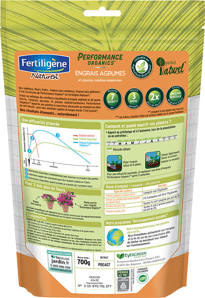 FERTILIGEN - Engrais organique Performance Organics agrumes - 700g - large