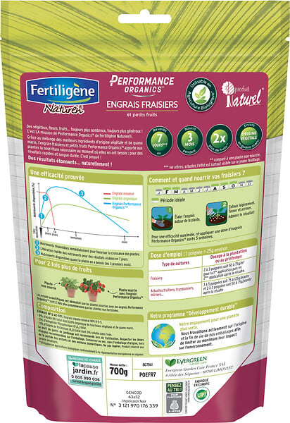 FERTILIGEN - Engrais fraisiers et petits fruits performance 700g - large