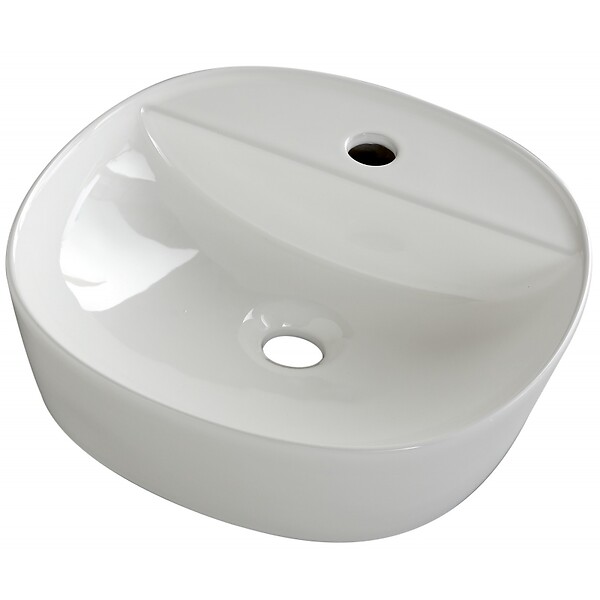 PLANETE BAIN - Vasque à poser blanche brillante 40.5cm - Thiva - large