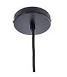 ATMOSPHERA - Luminaire Suspension en Métal Filaire Noir et Rotin D 35 cm - vignette