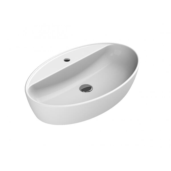 PLANETE BAIN - Vasque à poser ovale en céramique - large
