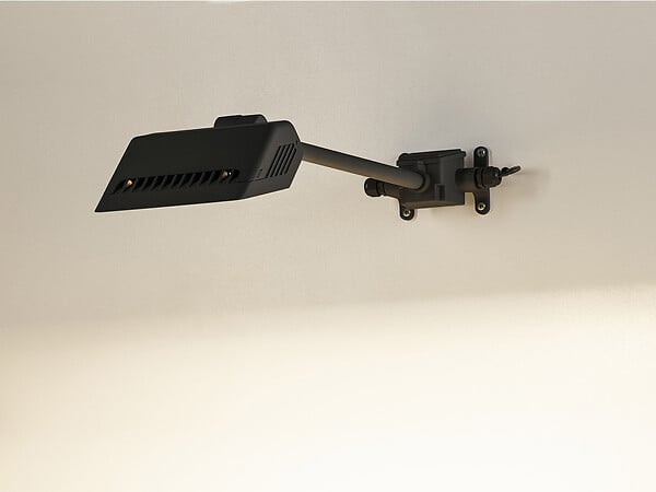 SLV - Spot sur tige extérieur noir TODAY PRO avec ampoule LED - large